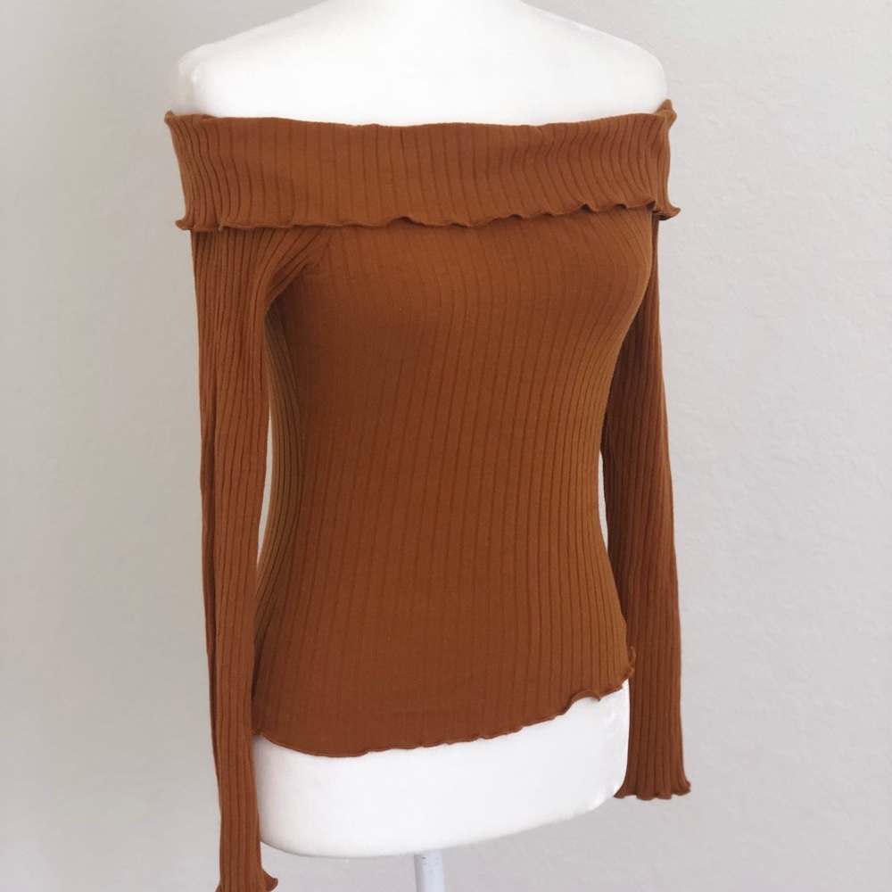 Gold Off Shoulder Top